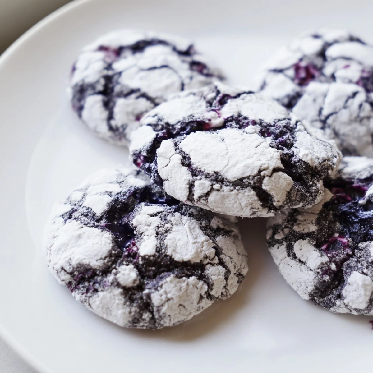 Blueberry Crinkle Cookies