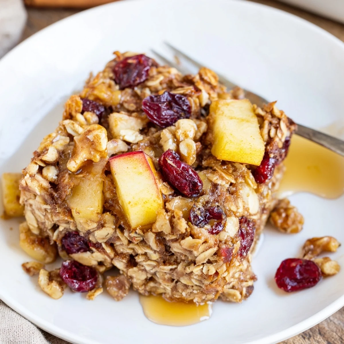 Fresh from oven Delicious Apple Cinnamon Oatmeal Bake Recipe For Mornings, cinnamon aroma