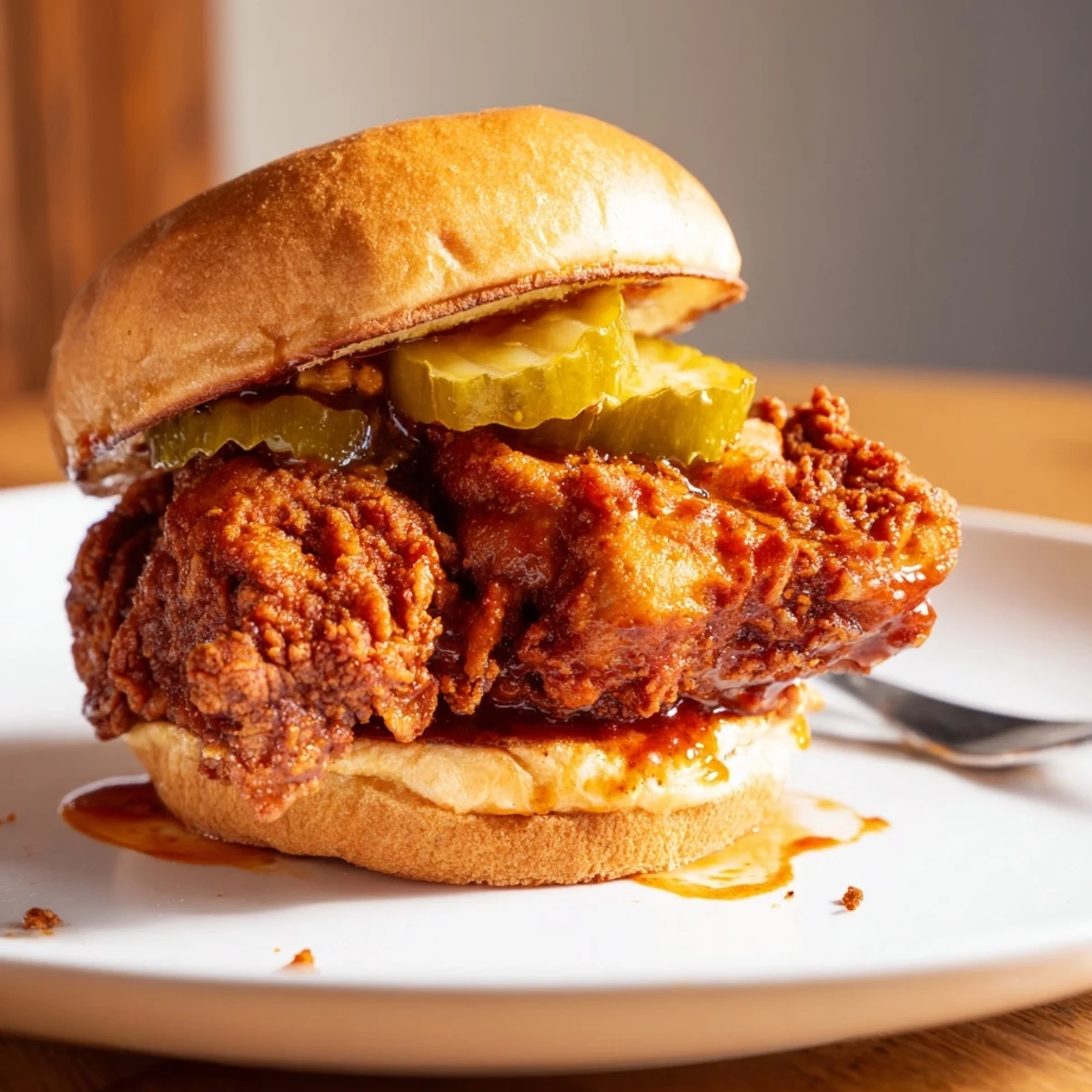 Golden fried Spicy Nashville Hot Chicken Sandwiches with cooling coleslaw, perfect picnic bite