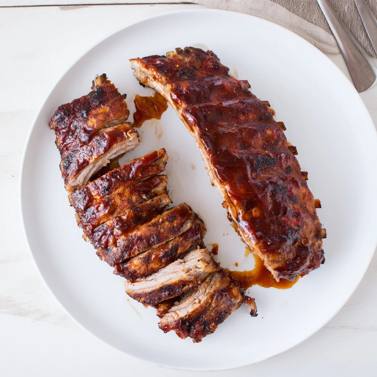 Family-style Grilled Ribs served with tangy coleslaw and warm cornbread