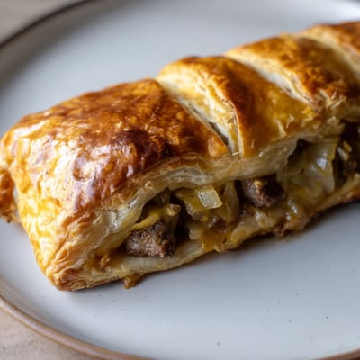 Steak and Cheese Puff Roll